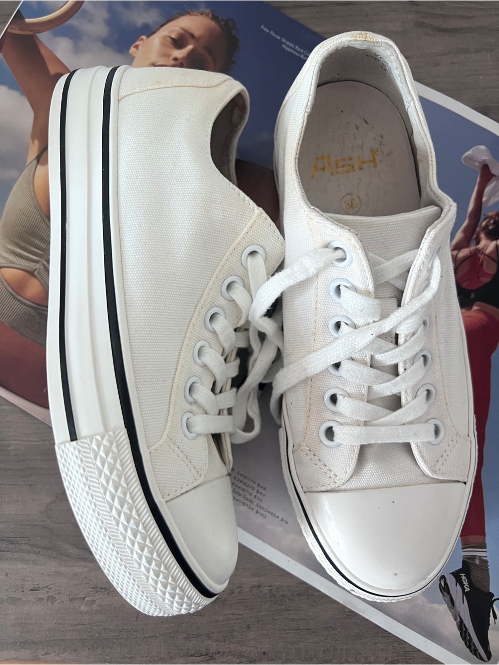ASH White Canvas Women’s Sneakers